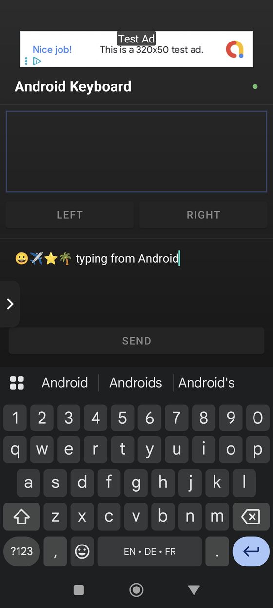 MoveMouse Bluetooth keyboard letting you type on your PC from your Android phone, with emoji and multiple layouts